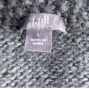 Jill Alpaca Sleeveless Chunky Knit Open FrontSweater Vest Gray/Grey Large